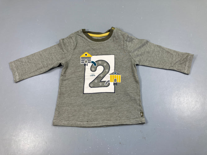 T-shirt m.l kaki rayé blanc 2, moins cher chez Petit Kiwi