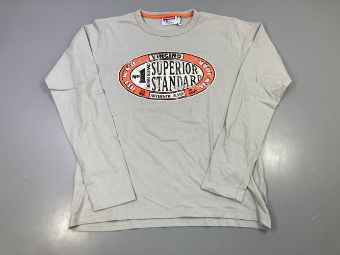 T-shirt m.l gris imprimé Superior Standard, moins cher chez Petit Kiwi