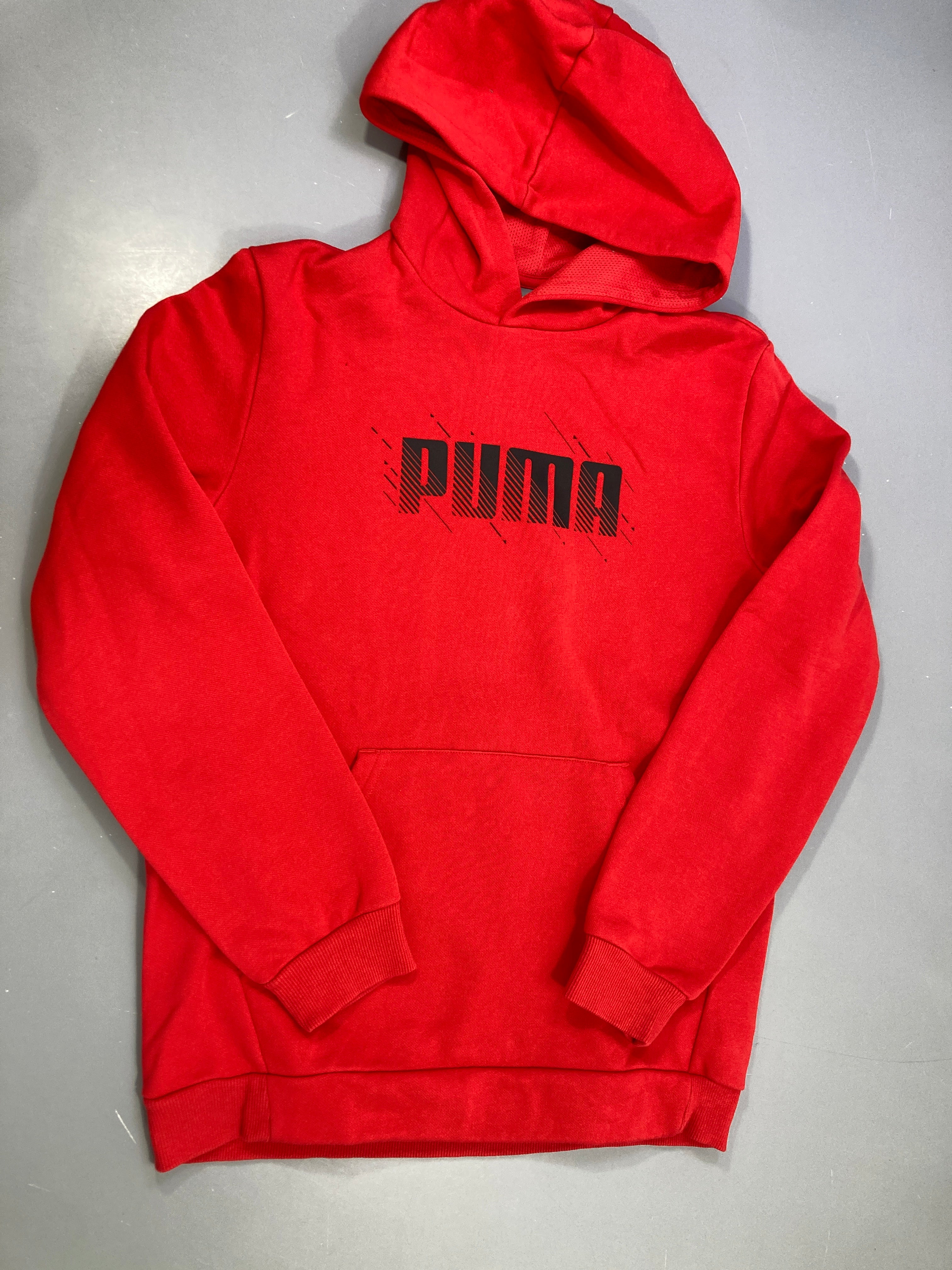 Sweat capuche rouge logo noir