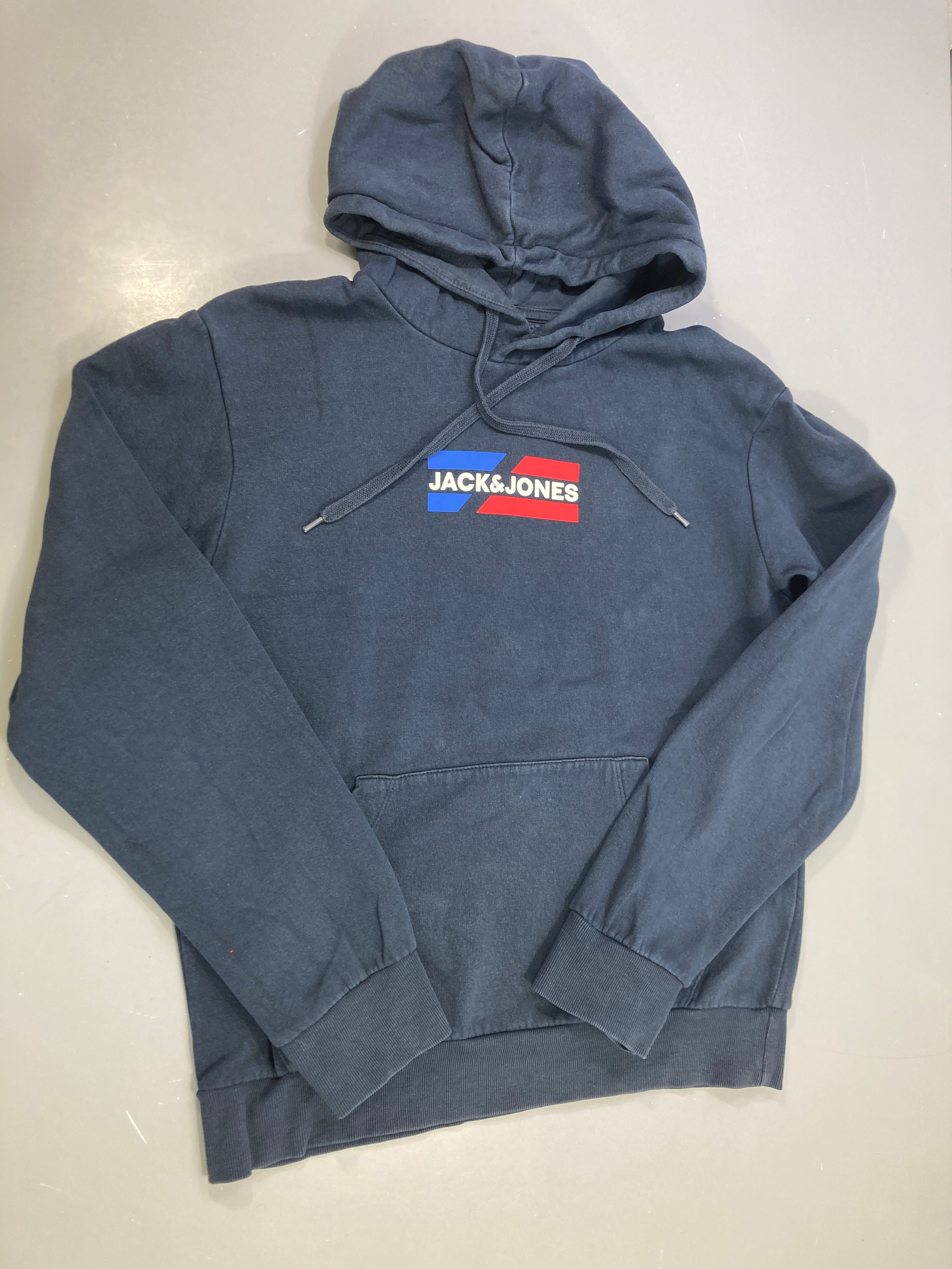 Sweat capuche bleu marine logo tricolore