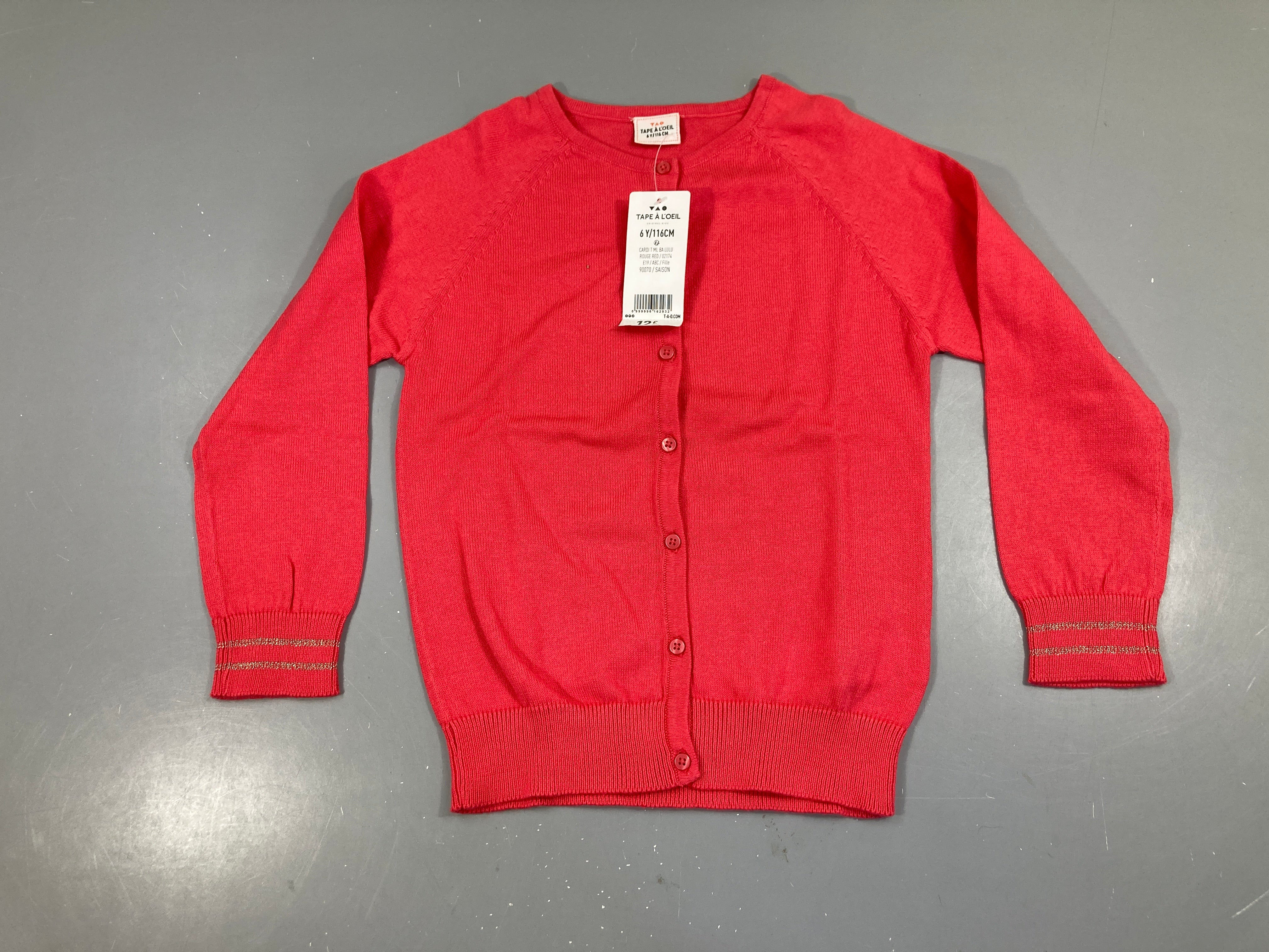 NEUF gilet corail/rouge