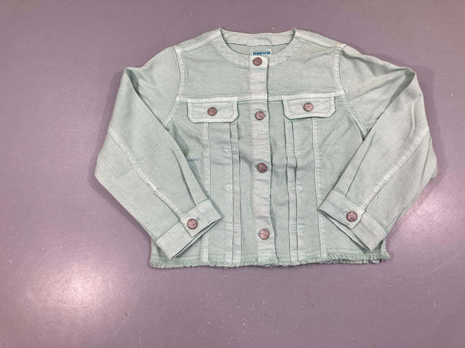Veste en jean vert, moins cher chez Petit Kiwi
