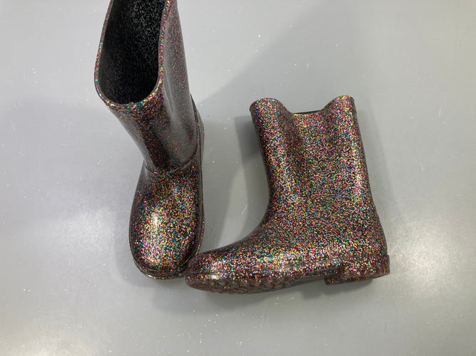 Bottes de pluie pailletées multicolore, moins cher chez Petit Kiwi