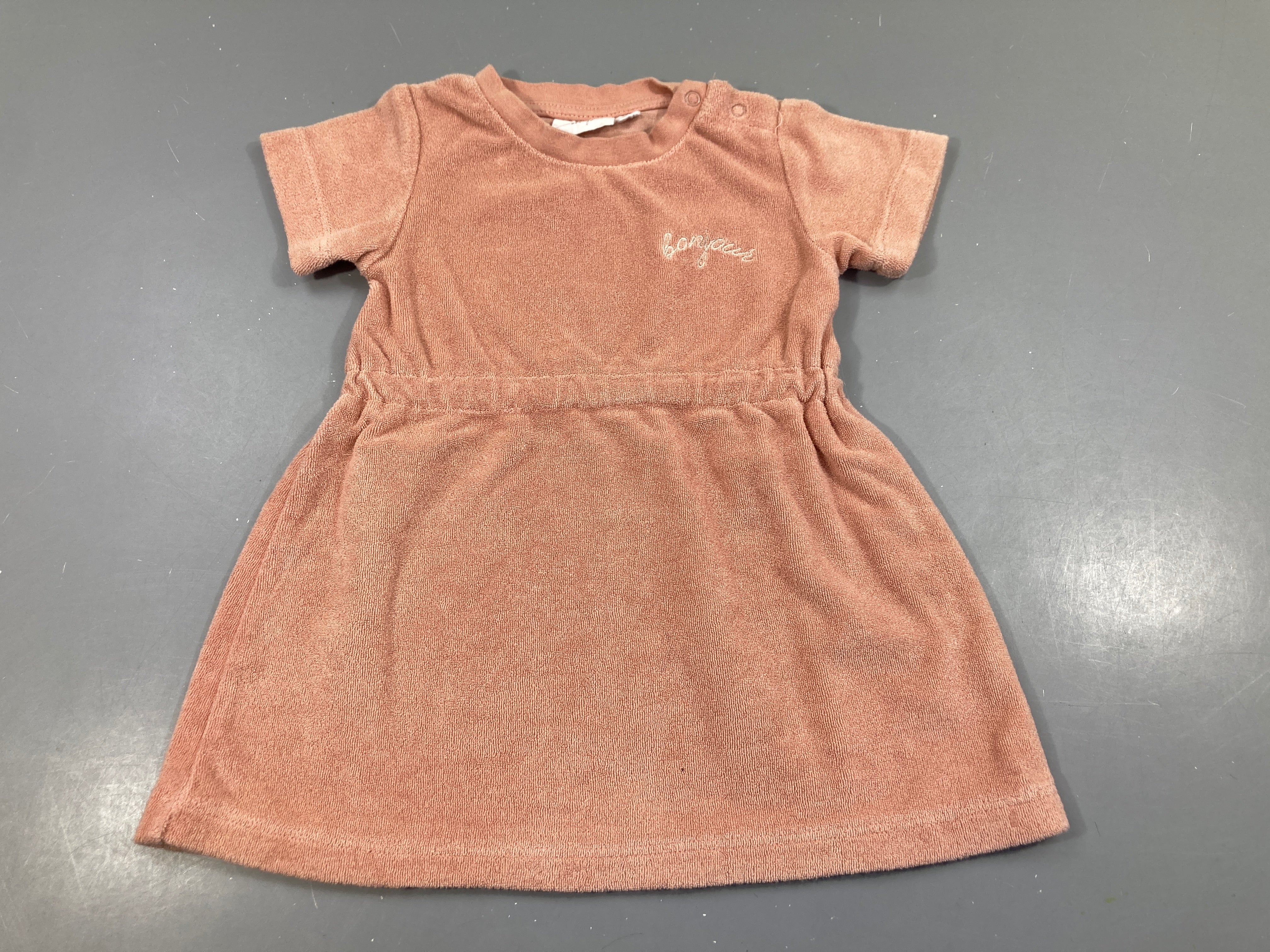 Robe m.c éponge rose bonjour