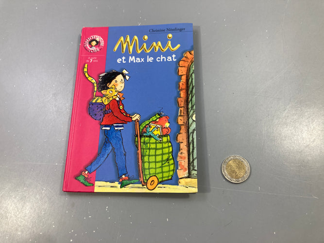 Mini et Max le chat, Christine Nöstlinger, Bibliothèque rose +7a, moins cher chez Petit Kiwi