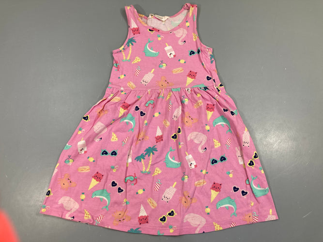 Robe s.m jersey rose dauphins glaces, moins cher chez Petit Kiwi