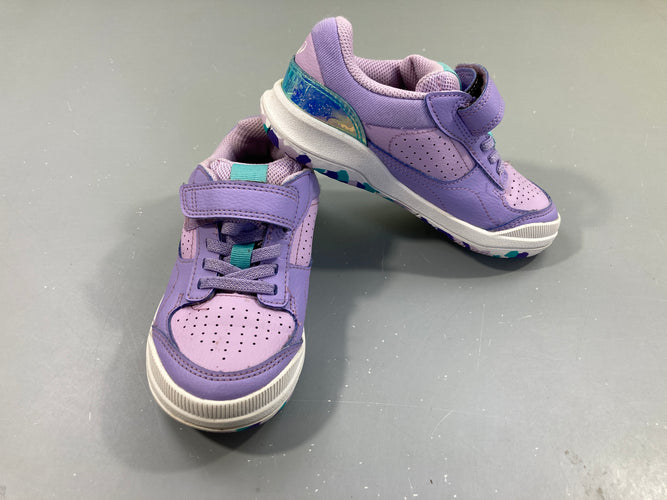 Baskets lilas-Trace arrière pied D, moins cher chez Petit Kiwi