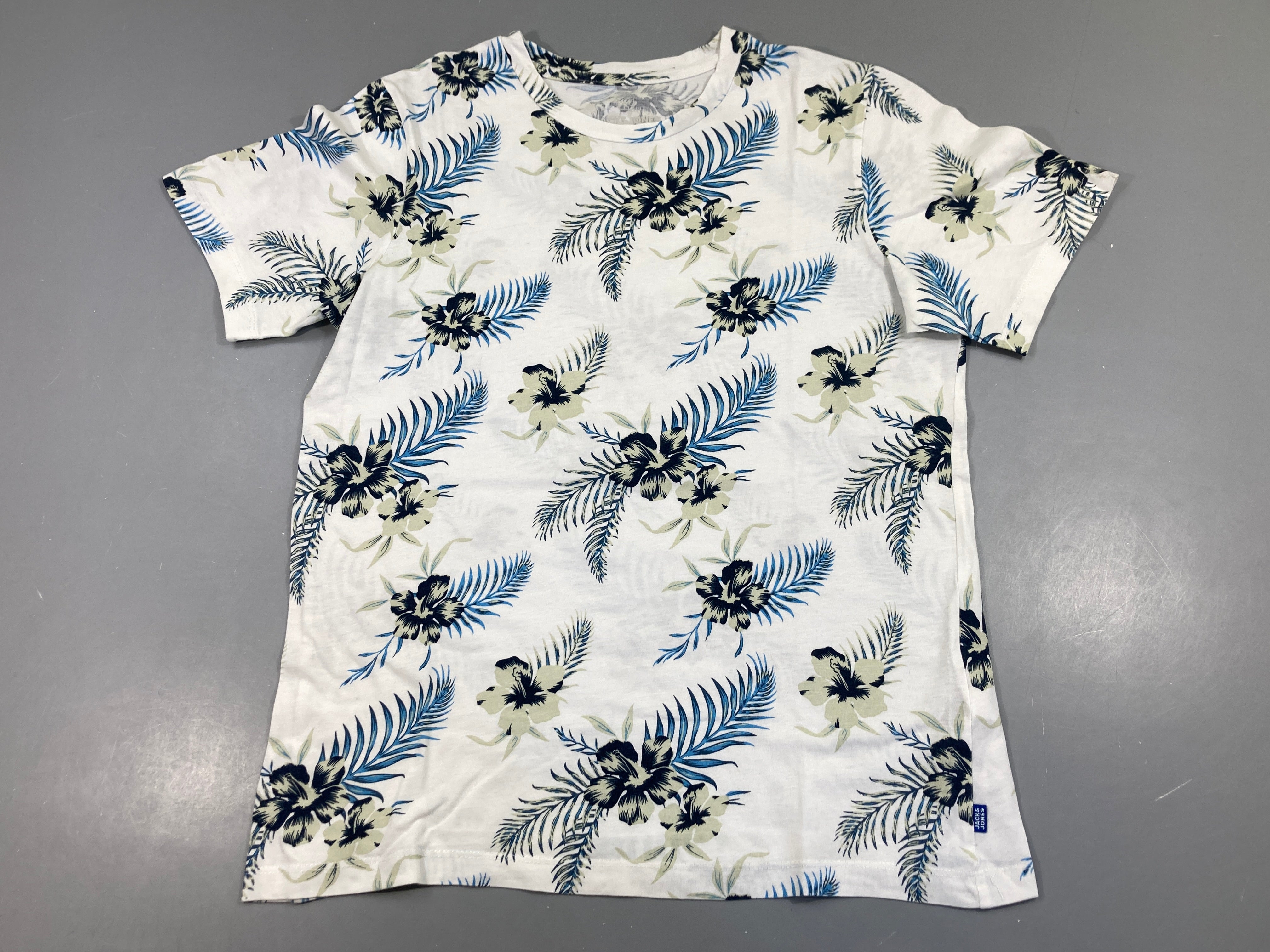 T-shirt m.c blanc fleurs