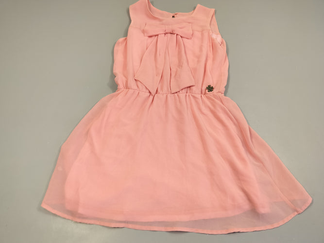 Robe s.m voile rose , doublée. Noeud sur le dessus., léger accro, moins cher chez Petit Kiwi