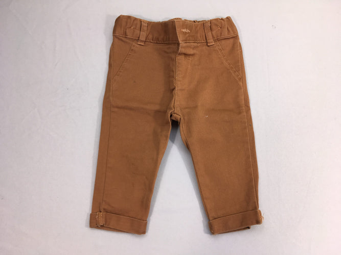 Pantalon chino cognac revers, moins cher chez Petit Kiwi