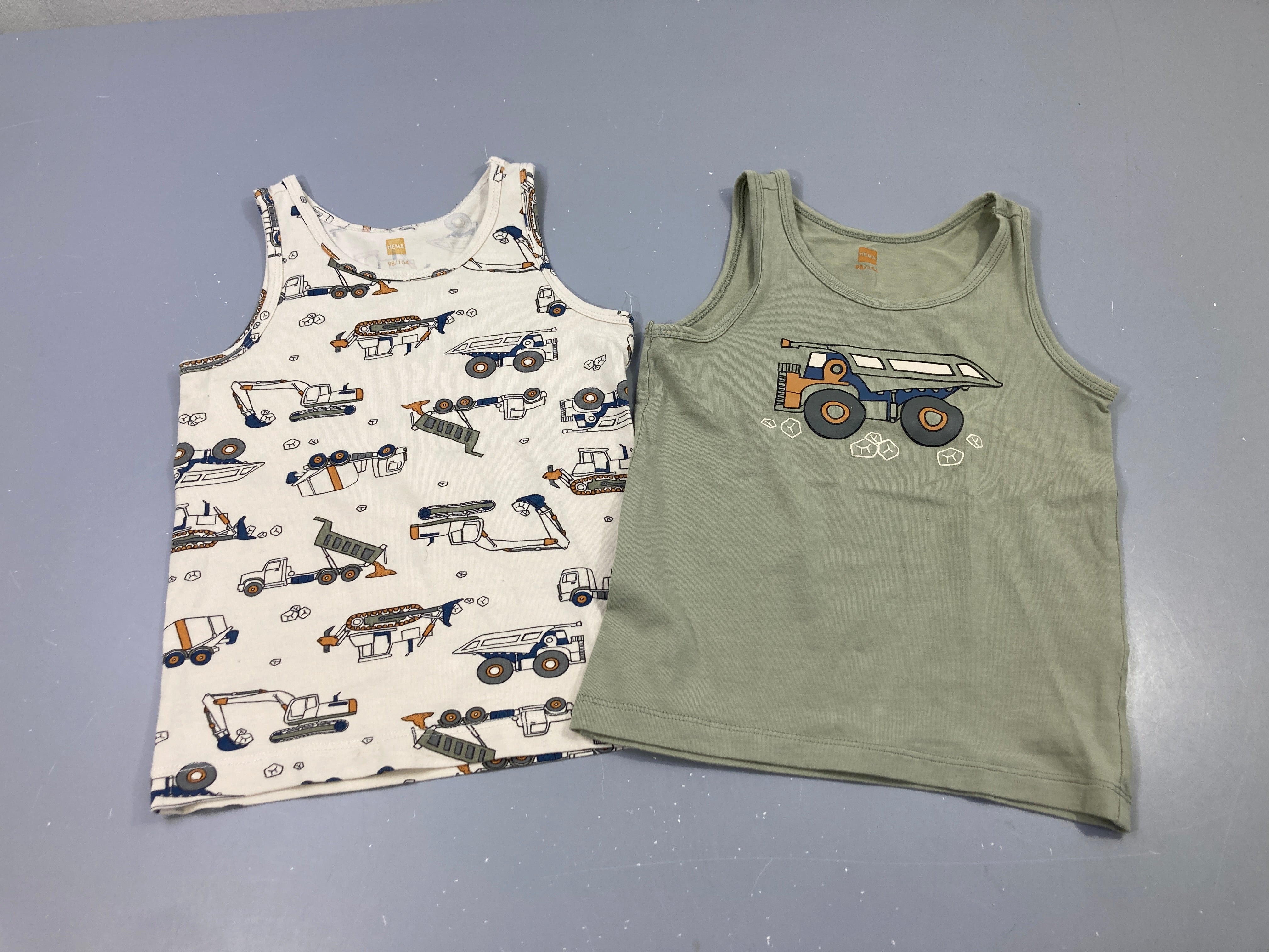 Lot 2 chemisettes s.m écru chantier & kaki camion