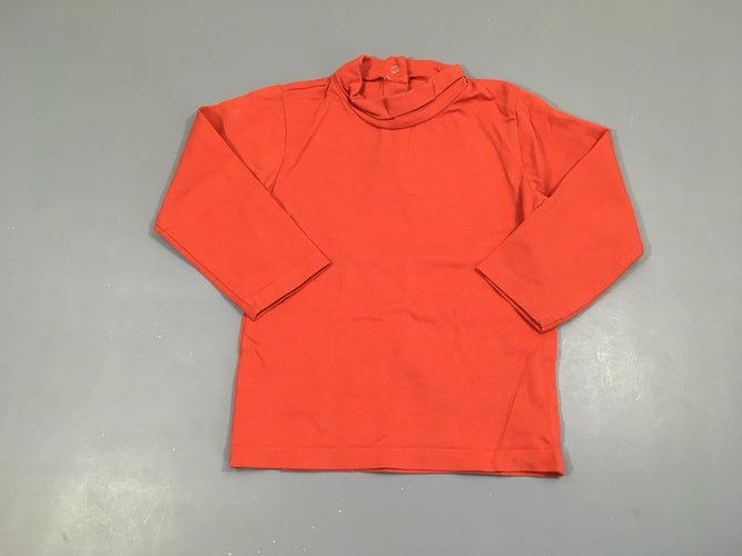 T-shirt col roulé orange, moins cher chez Petit Kiwi