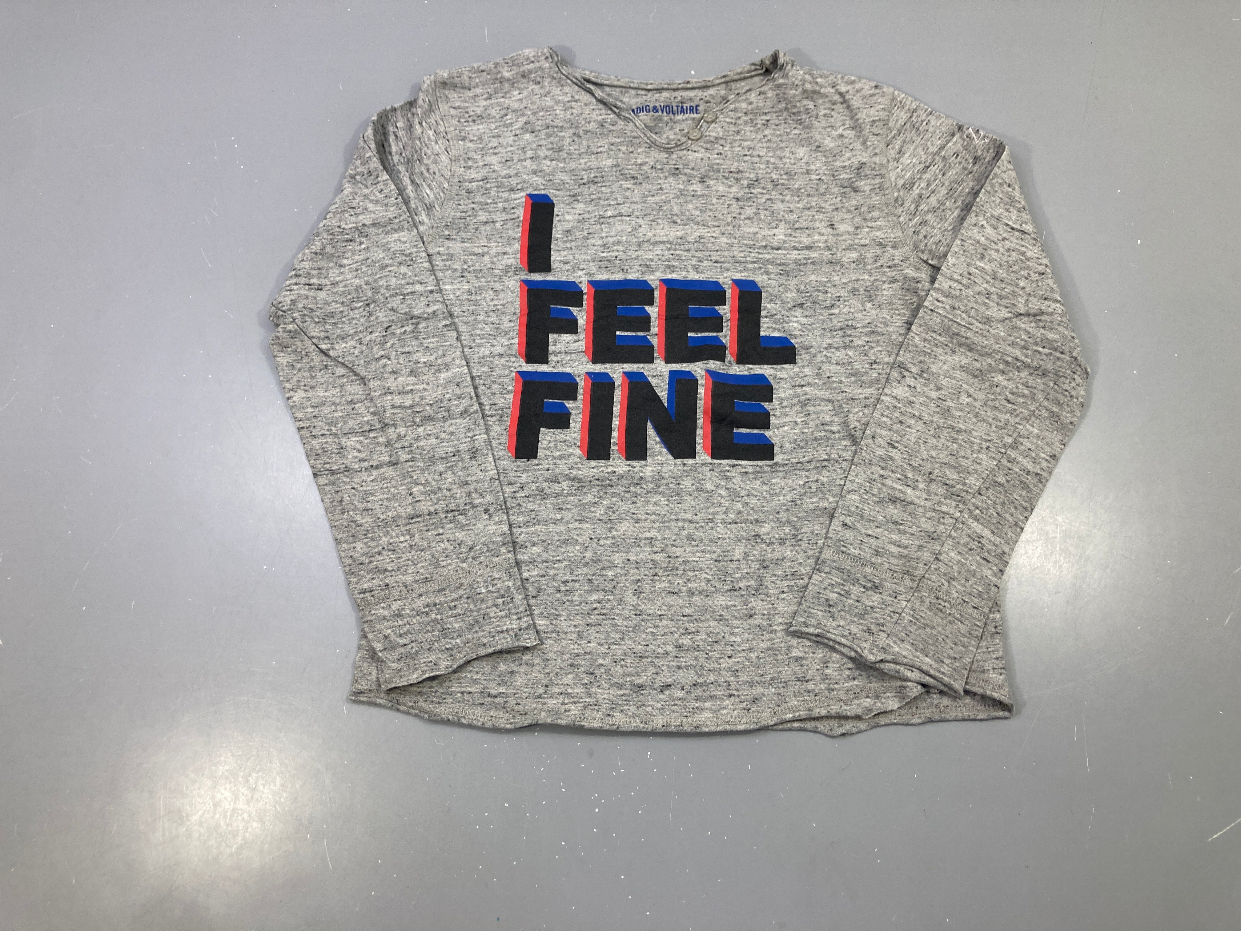 T-shirt m.l gris chiné I Feel Fine, Zadig & Voltaire