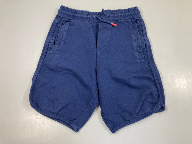 Bermuda molleton bleu flammé, moins cher chez Petit Kiwi