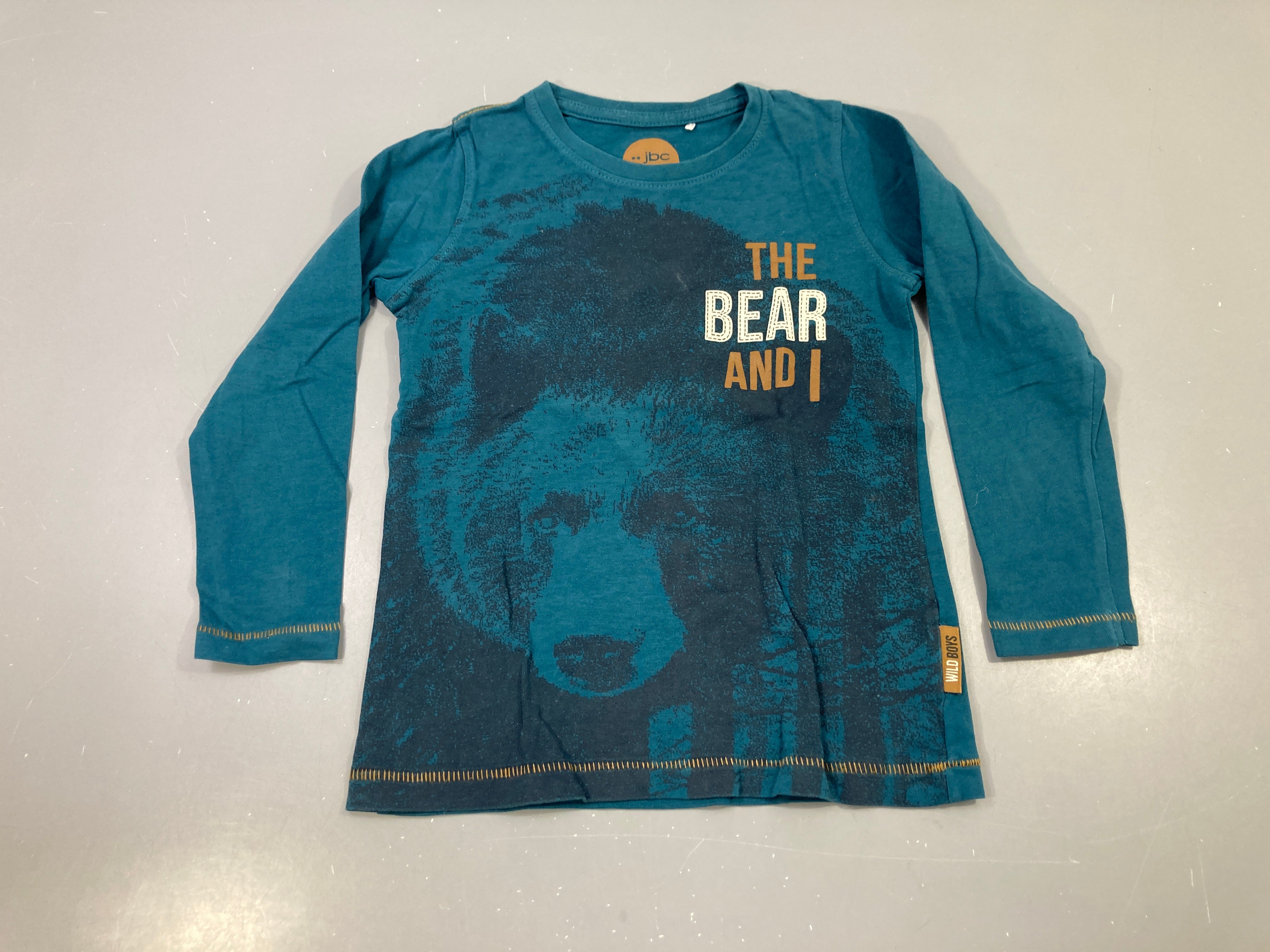 T-shirt m.l bleu canard The Bear and I