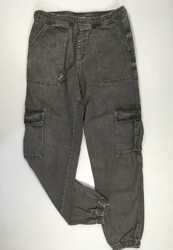 Jeans cargo noir taille élastique, moins cher chez Petit Kiwi