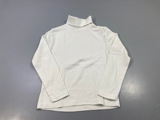 T-shirt m.l col roulé blanc, moins cher chez Petit Kiwi