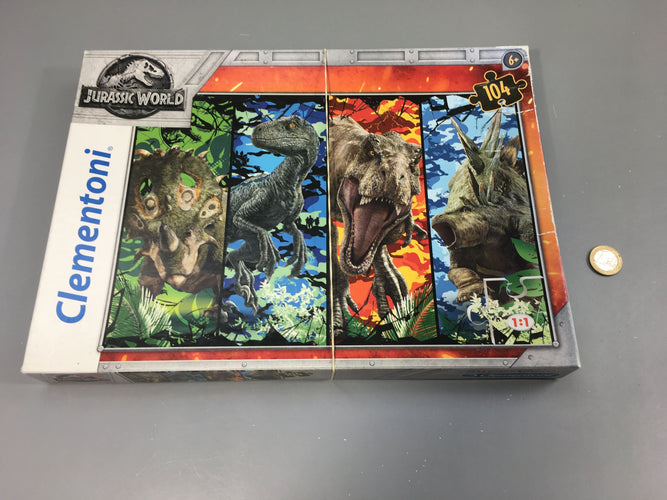 Puzzle Dinosaure Clementoni Super Color 104 pcs +6a Complet, moins cher chez Petit Kiwi