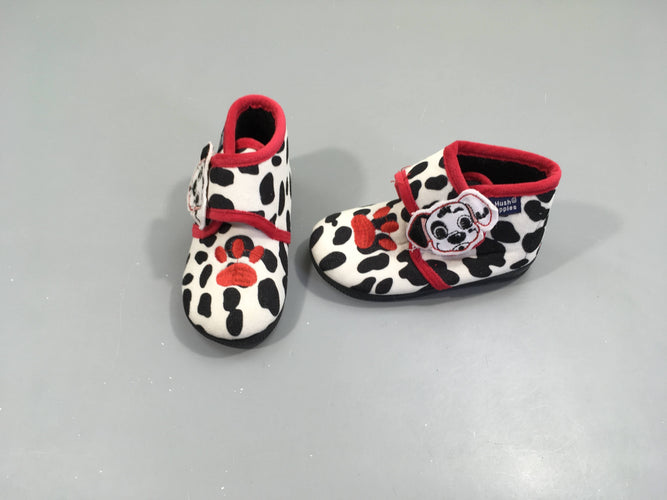 Pantoufles velours bleu dalmatiens, 22, Hush Puppies, moins cher chez Petit Kiwi