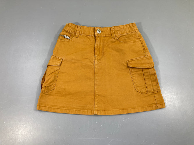 Jupe toile camel, moins cher chez Petit Kiwi