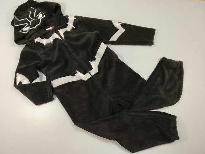Surpyjama zippé à capuche noir Mar.vel black panther, moins cher chez Petit Kiwi