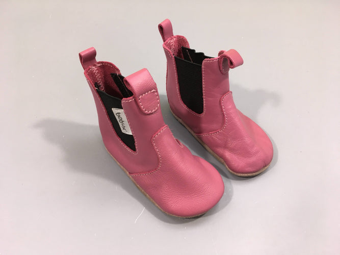 Etat neuf, chaussons cuir bottines mauve, S, moins cher chez Petit Kiwi