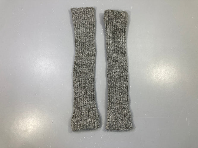 Jambières tricot gris beige chiné, moins cher chez Petit Kiwi