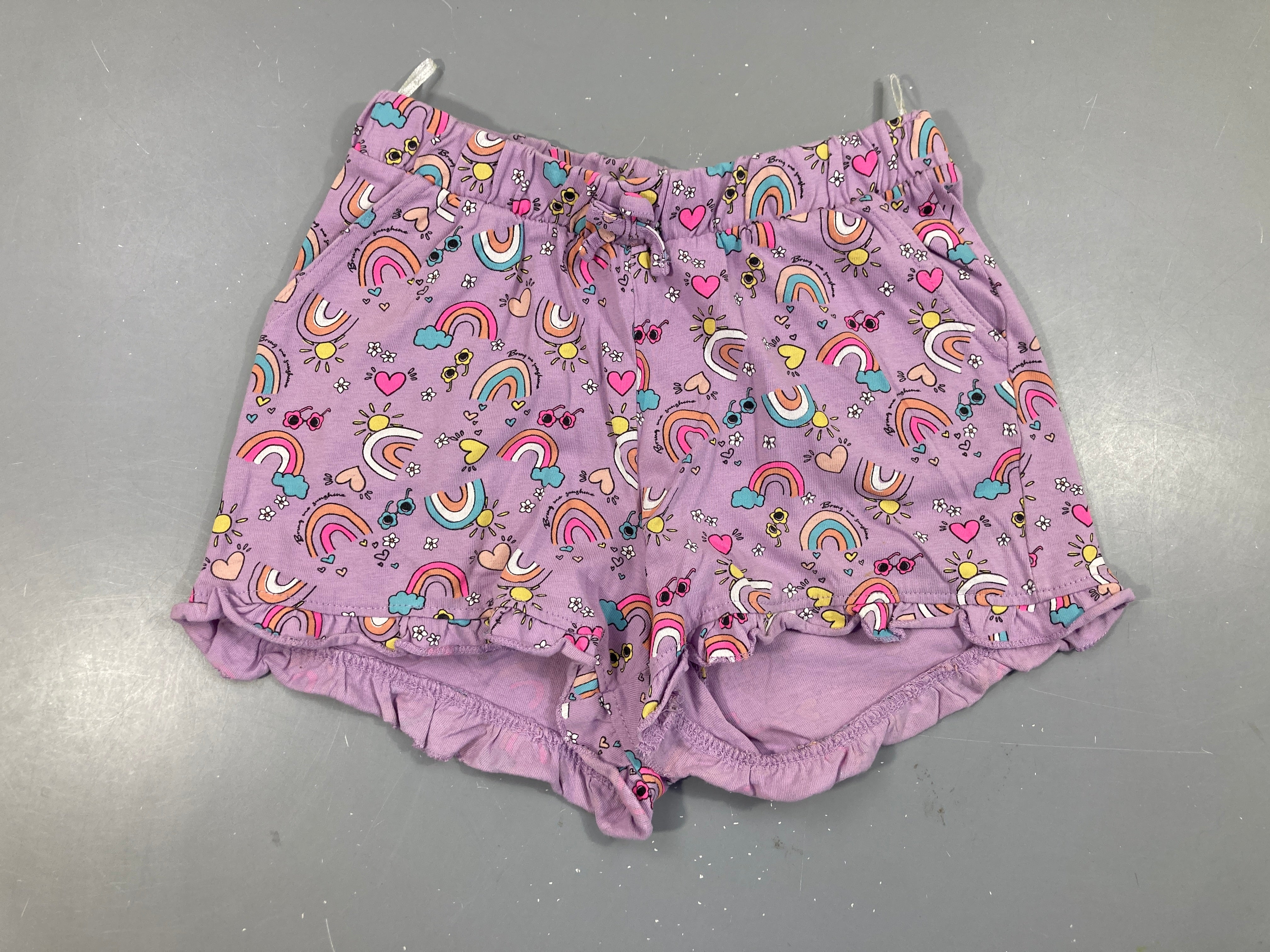 Short jersey mauve arc-en-ciel