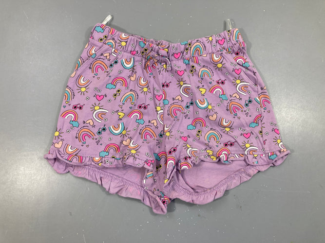 Short jersey mauve arc-en-ciel, moins cher chez Petit Kiwi