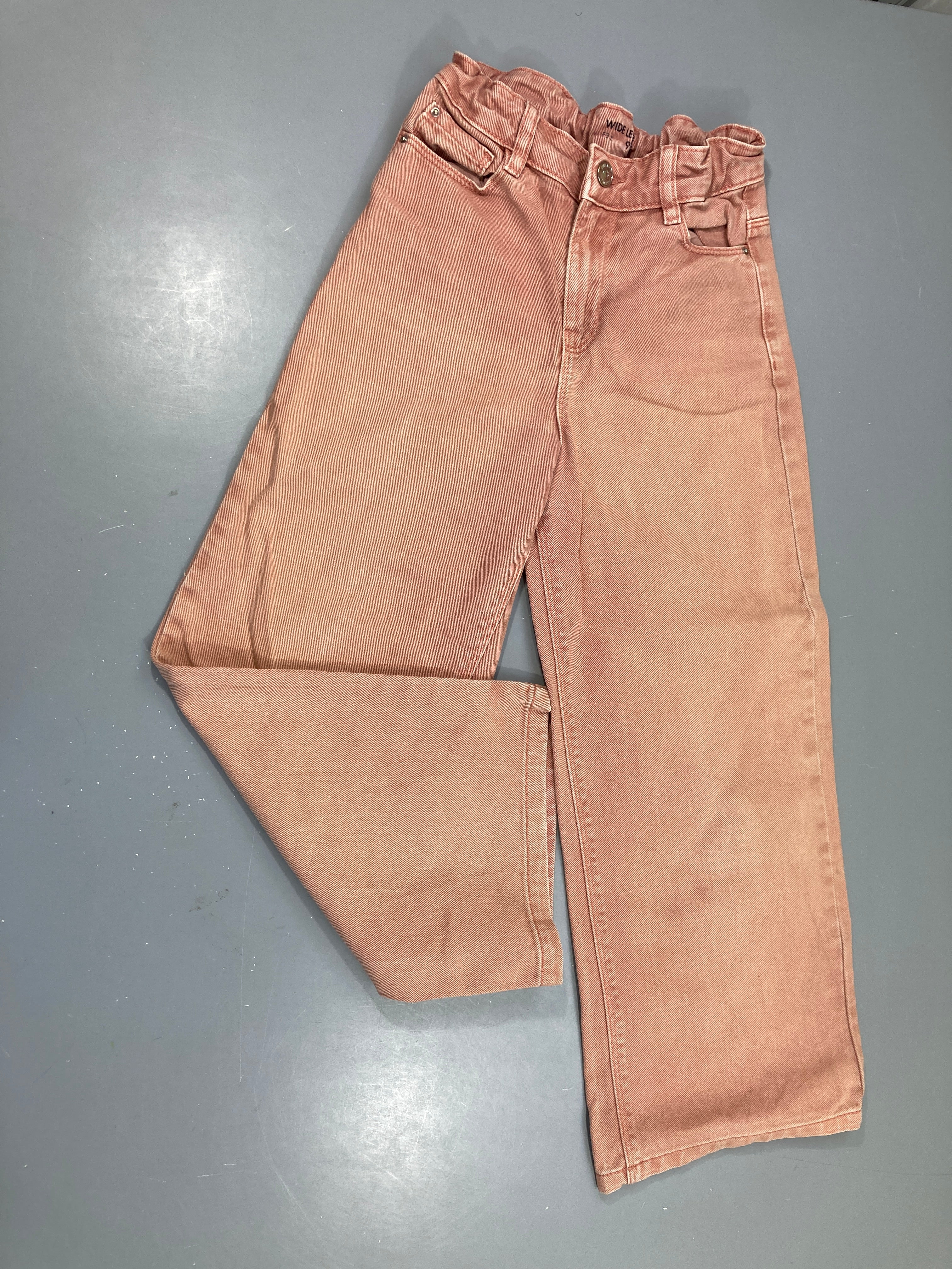 Jeans wide leg rouge clair