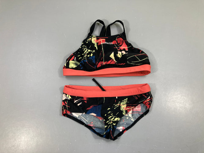 Bikini noir/rouge, moins cher chez Petit Kiwi