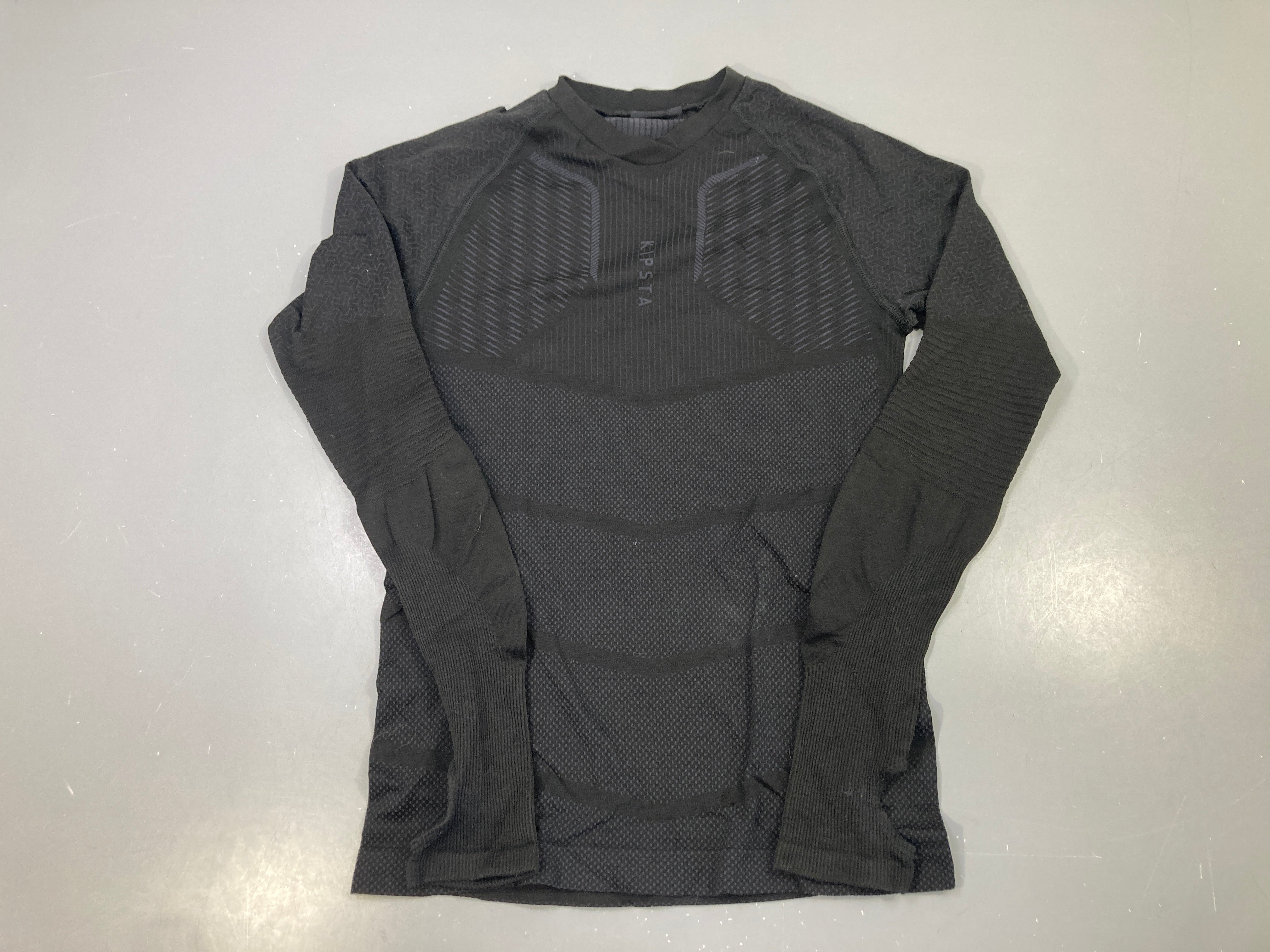 T-shirt m.l noir t.echnique, Kipsta