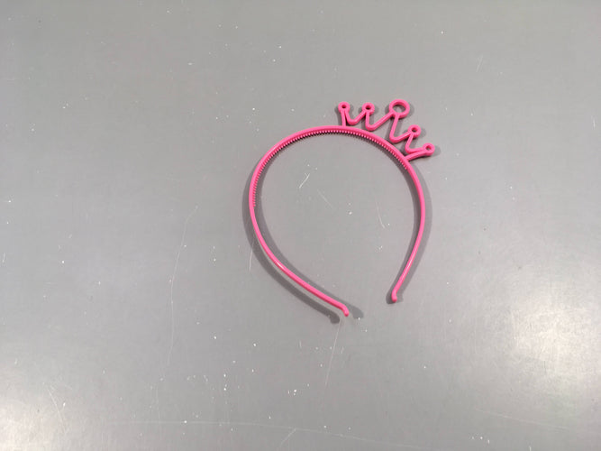 Déguisement serre-tête plastisque rose couronne, moins cher chez Petit Kiwi