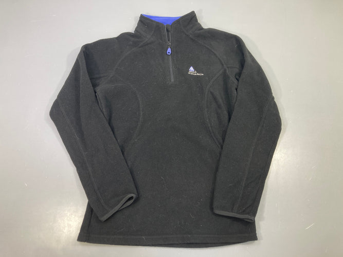 Pull polaire noir zippé col montant, Peak Mountain, moins cher chez Petit Kiwi
