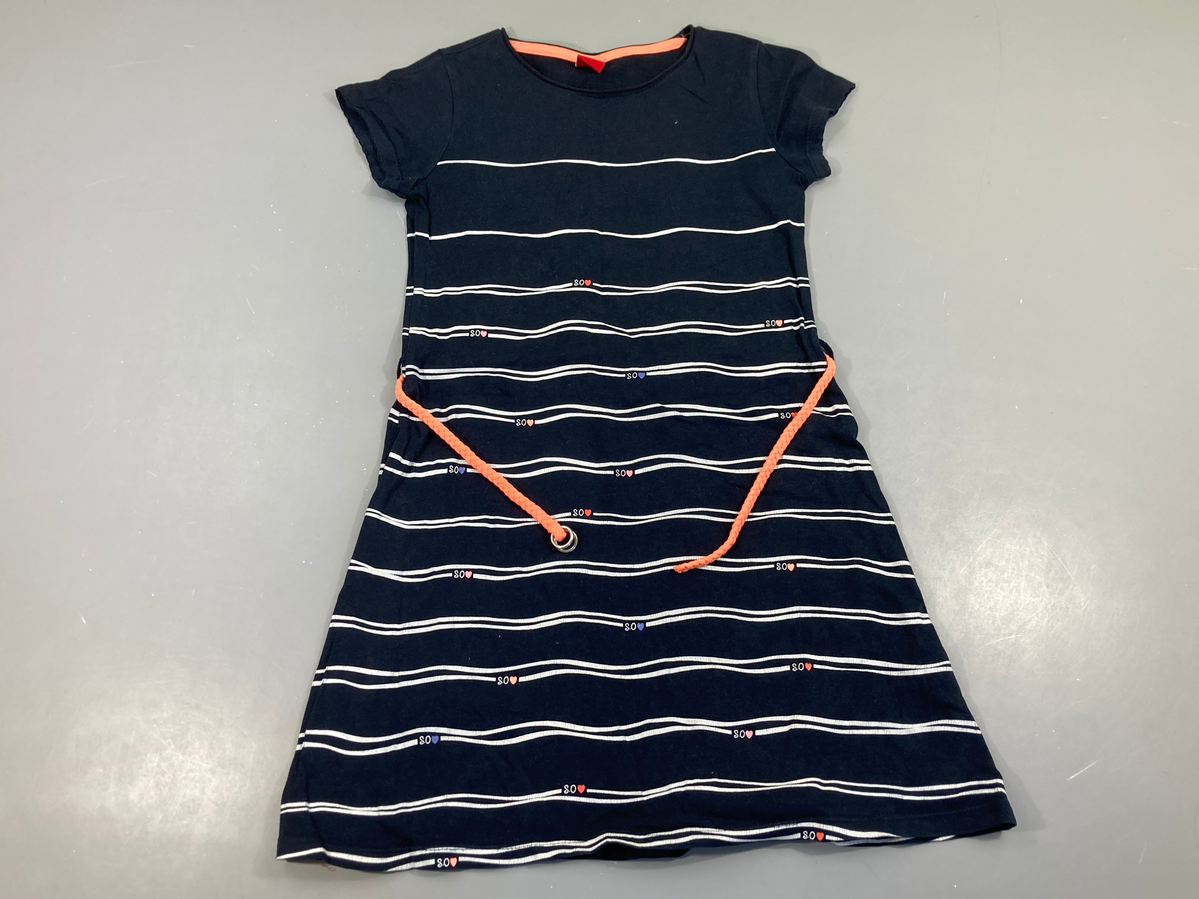 Robe m.c molleton bleu marine vagues
