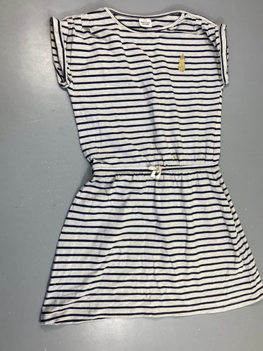 Robe m.c molleton gris chiné rayé noir ananas, moins cher chez Petit Kiwi