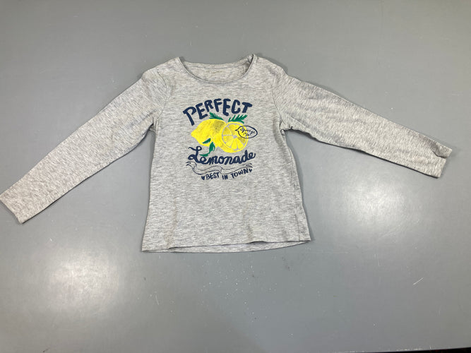 T-shirt m.l gris chiné Citron Tache manche, moins cher chez Petit Kiwi