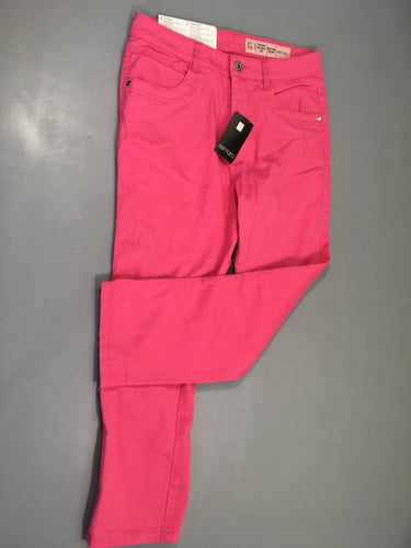 Pantalon rose vif corsaire coton/élasthane NEUF ESMARA, 36, moins cher chez Petit Kiwi