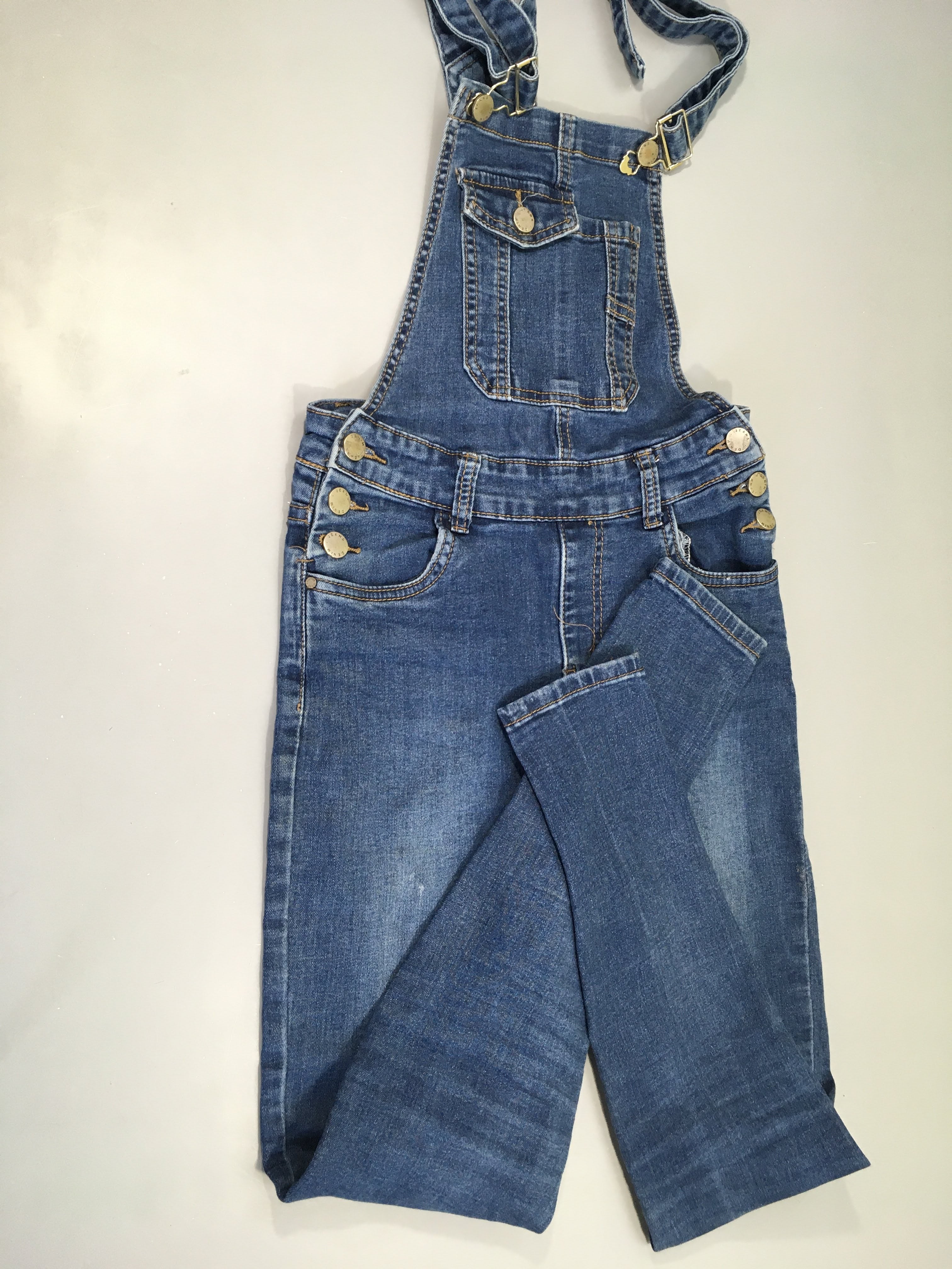 Salopette Jeans bleu coton/polyester/élasthane MISS YOU, 36