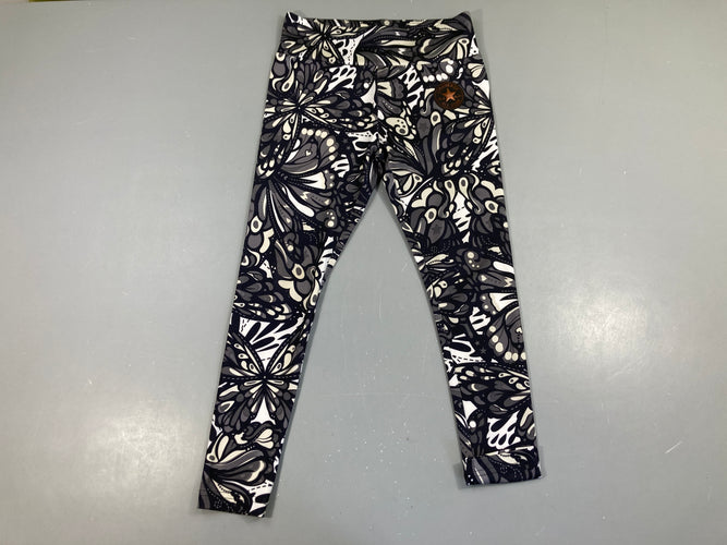 Legging de sport blanc motifs gris noir Converse, moins cher chez Petit Kiwi
