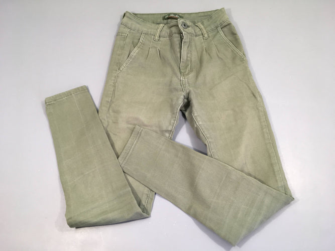 Jean slim taille élastique kaki clair coton/élasthane, 36, moins cher chez Petit Kiwi