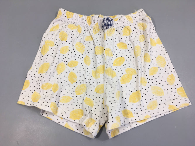 Short blanc motifs citrons Coton, moins cher chez Petit Kiwi