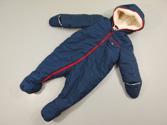 Combi pilote bleu marine / rouge , intérieur moutonné, moins cher chez Petit Kiwi