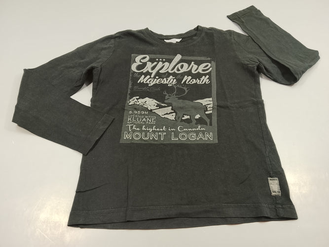 T-shirt m.l noir  "Esplore majesty north", moins cher chez Petit Kiwi