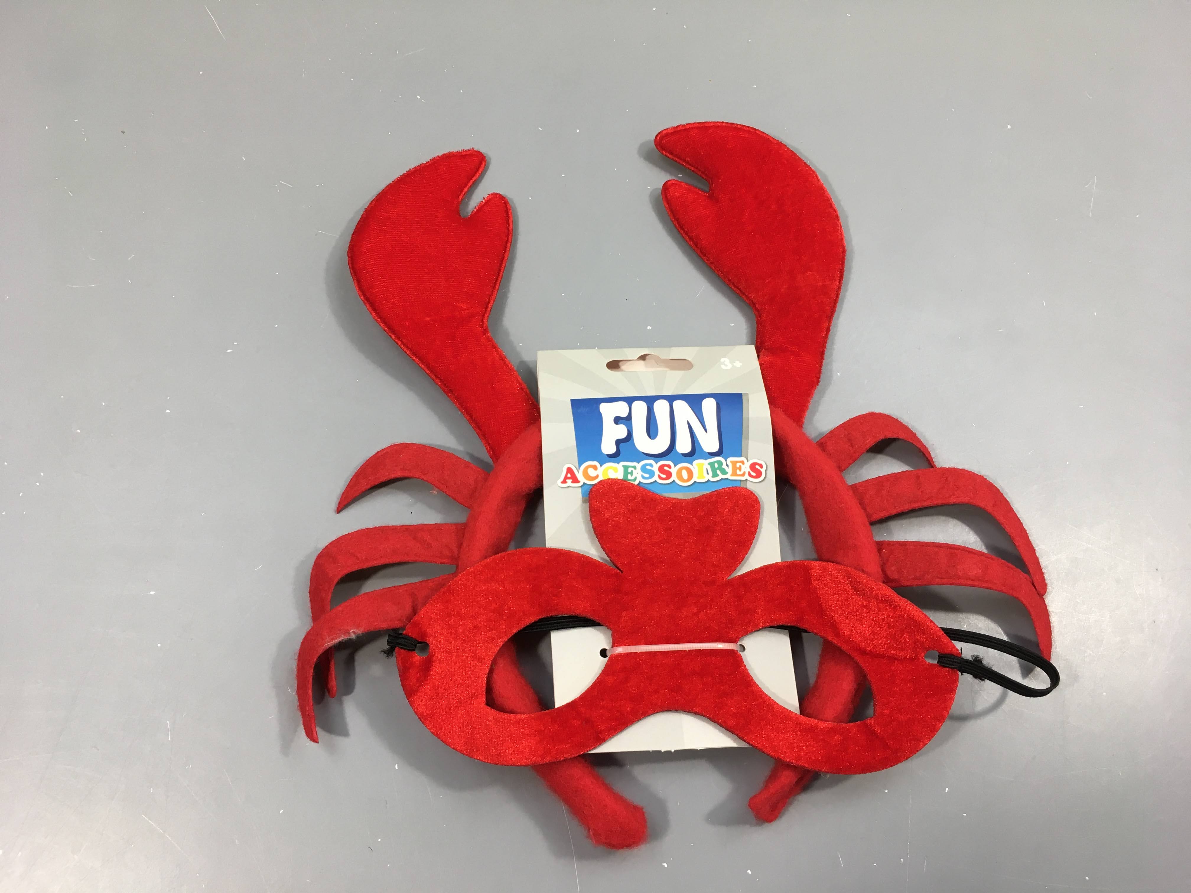 NEUF déguisement serre-tête crabe + masque