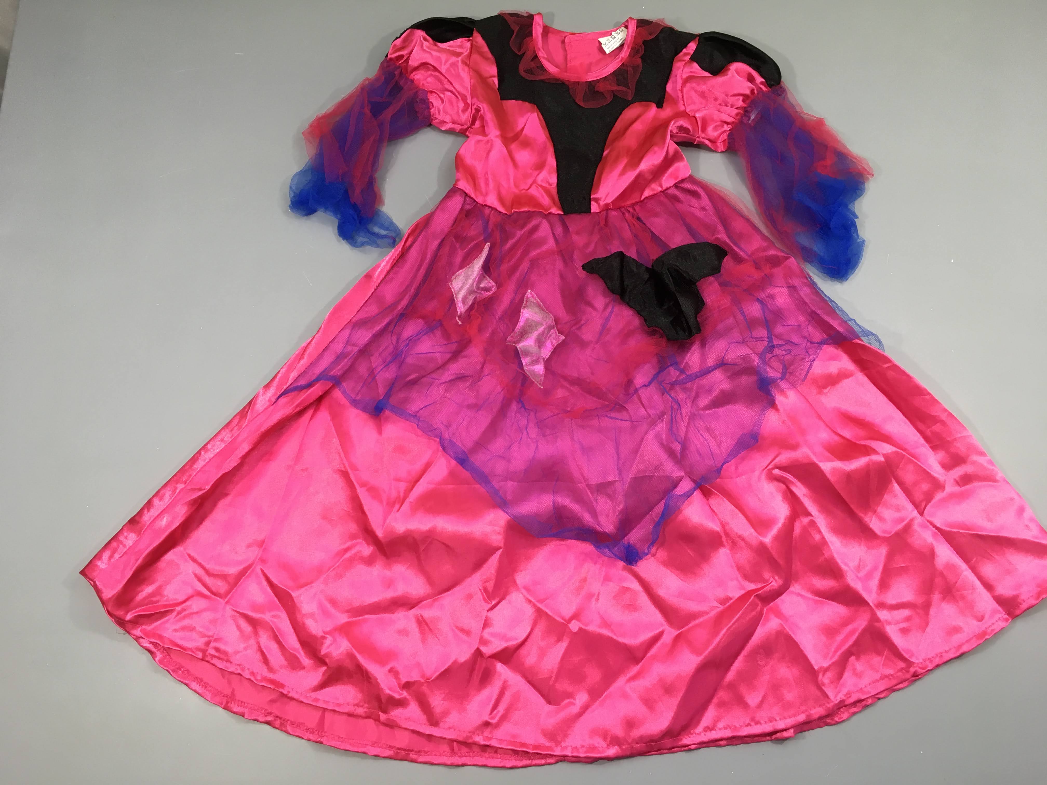 Déguisement halloween robe m.l rose tulle noir chauve-souris