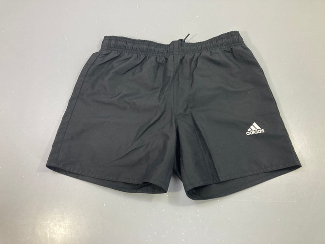 Maillot short noir, cordon intérieur, logo blanc, moins cher chez Petit Kiwi