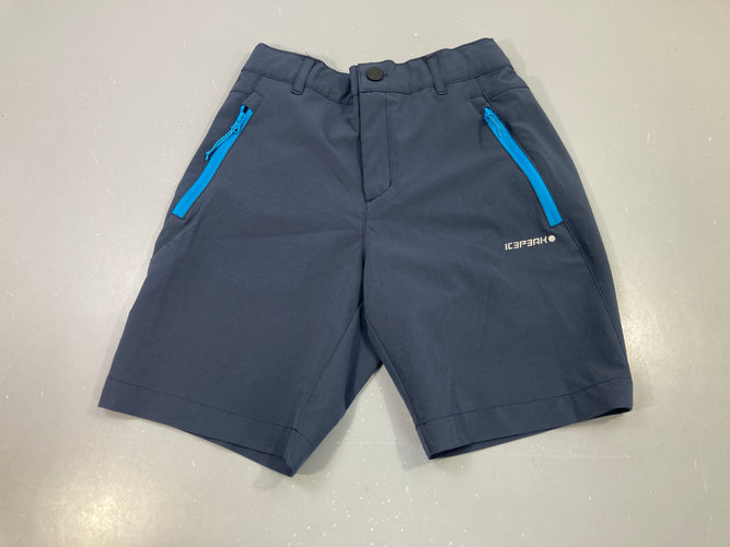 Short bleu marine, poches zippées bleu ciel, Icepeak, moins cher chez Petit Kiwi