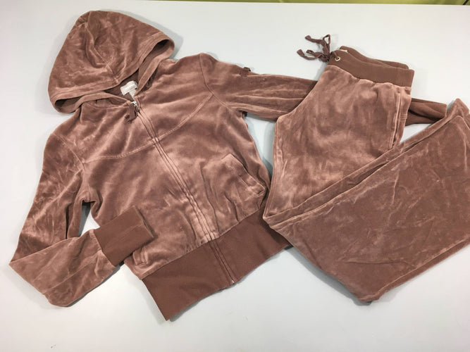 Ensemble velours prune, sweat et pantalon, moins cher chez Petit Kiwi