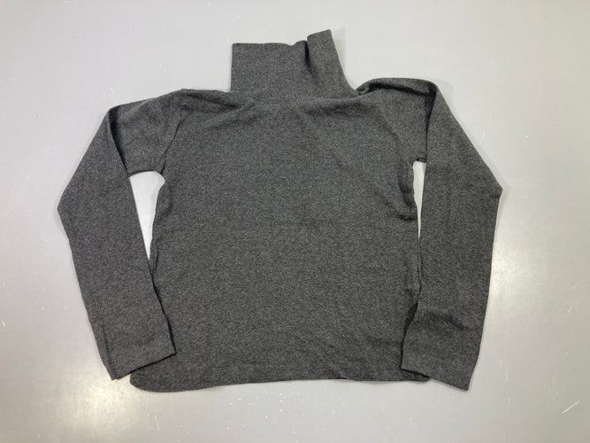 T-shirt m.l col roulé gris chiné uni, moins cher chez Petit Kiwi